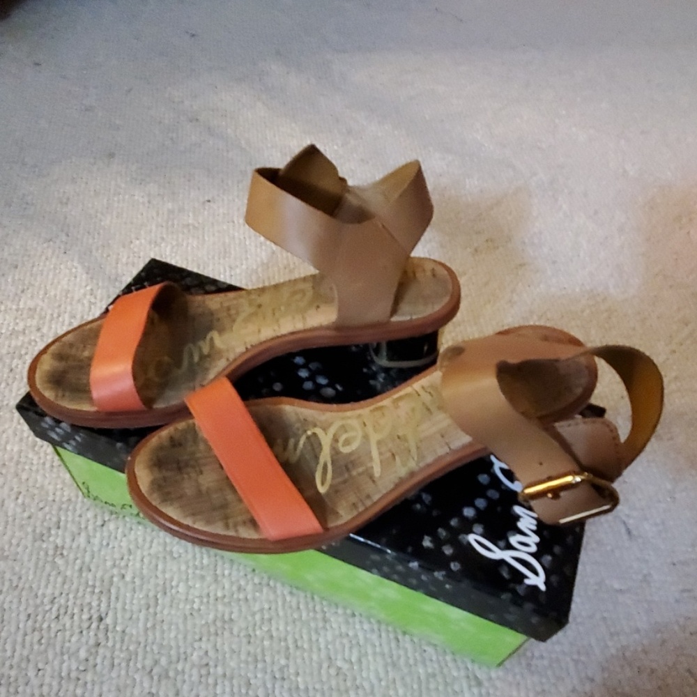 Tan and orange sandal